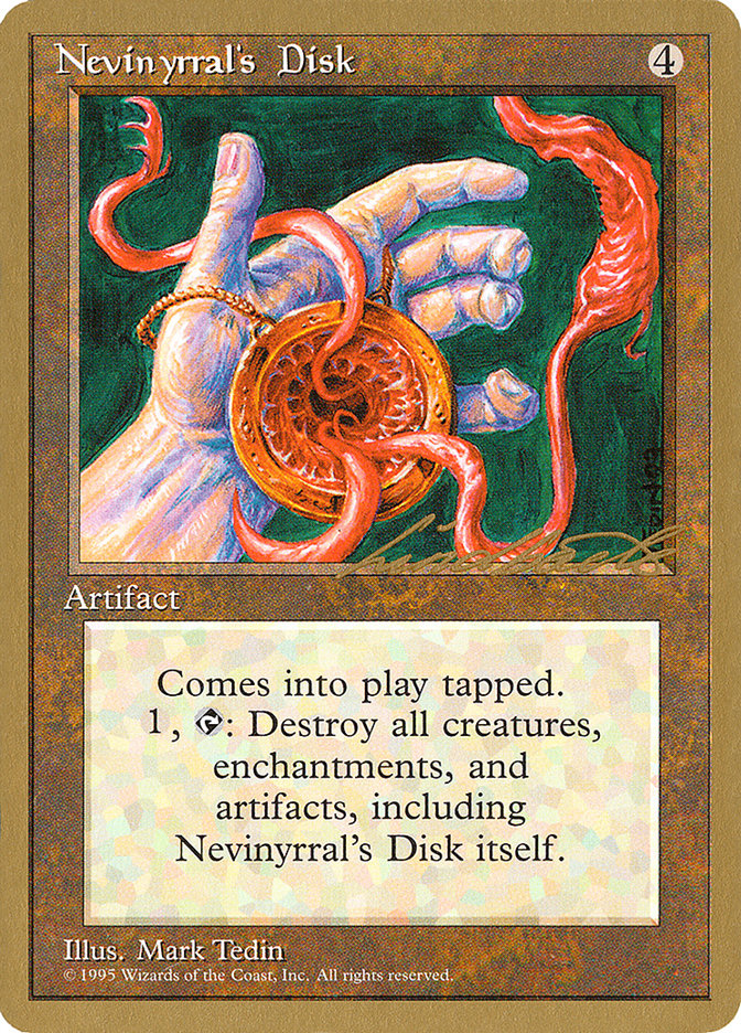Nevinyrral's Disk (Leon Lindback) [Pro Tour Collector Set] | Dragon's Lair Comics and Fantasy Houston TX