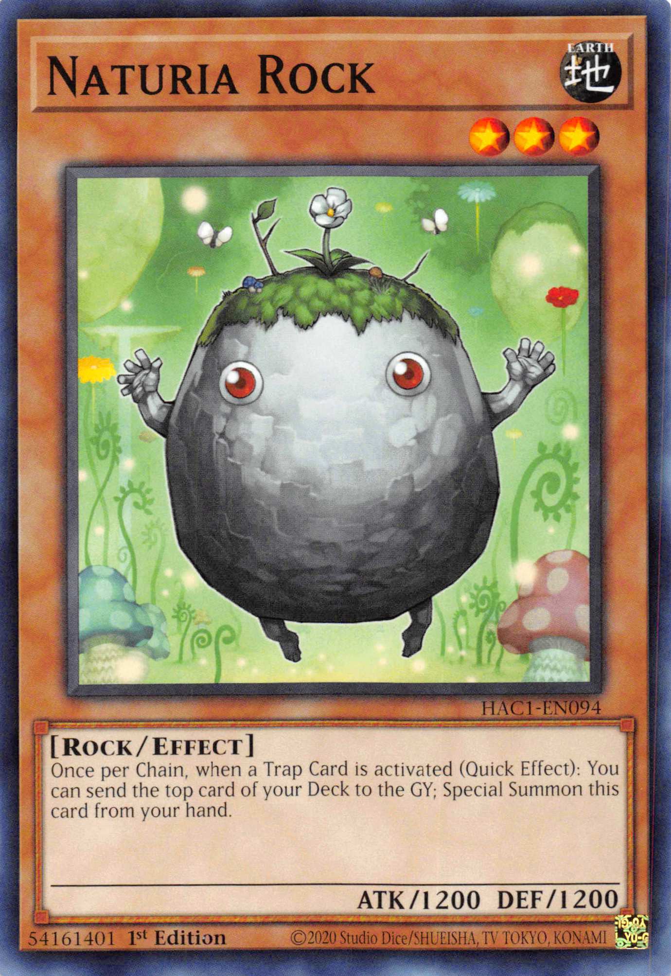 Naturia Rock (Duel Terminal) [HAC1-EN094] Parallel Rare | Dragon's Lair Comics and Fantasy Houston TX