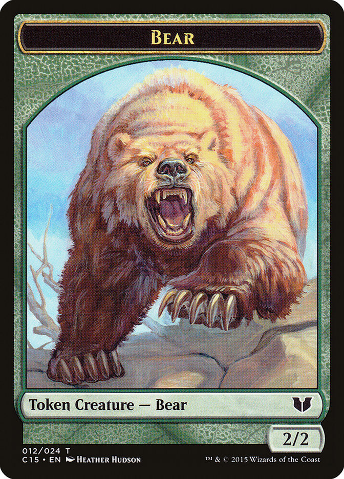 Bear // Spider Double-Sided Token [Commander 2015 Tokens] | Dragon's Lair Comics and Fantasy Houston TX