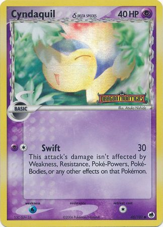 Cyndaquil (45/101) (Delta Species) (Stamped) [EX: Dragon Frontiers] | Dragon's Lair Comics and Fantasy Houston TX