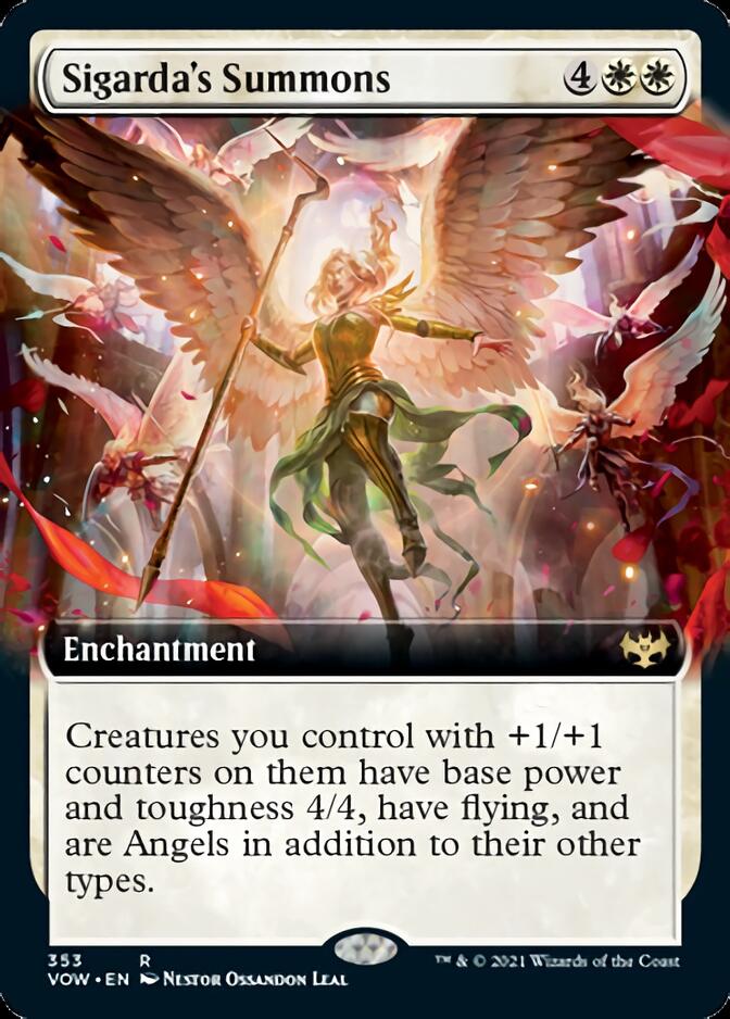 Sigarda's Summons (Extended Art) [Innistrad: Crimson Vow] | Dragon's Lair Comics and Fantasy Houston TX