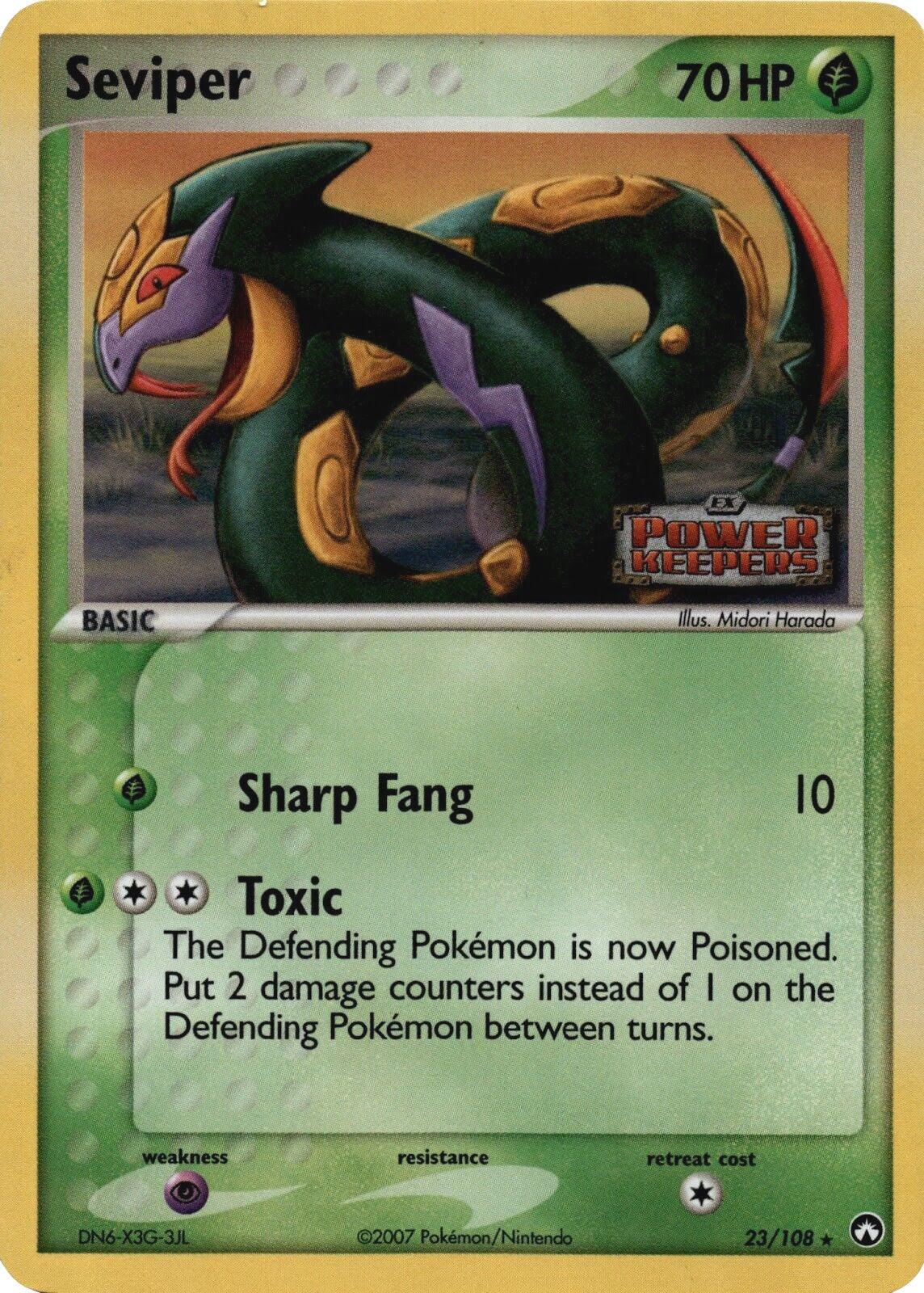 Seviper (23/108) (Stamped) [EX: Power Keepers] | Dragon's Lair Comics and Fantasy Houston TX