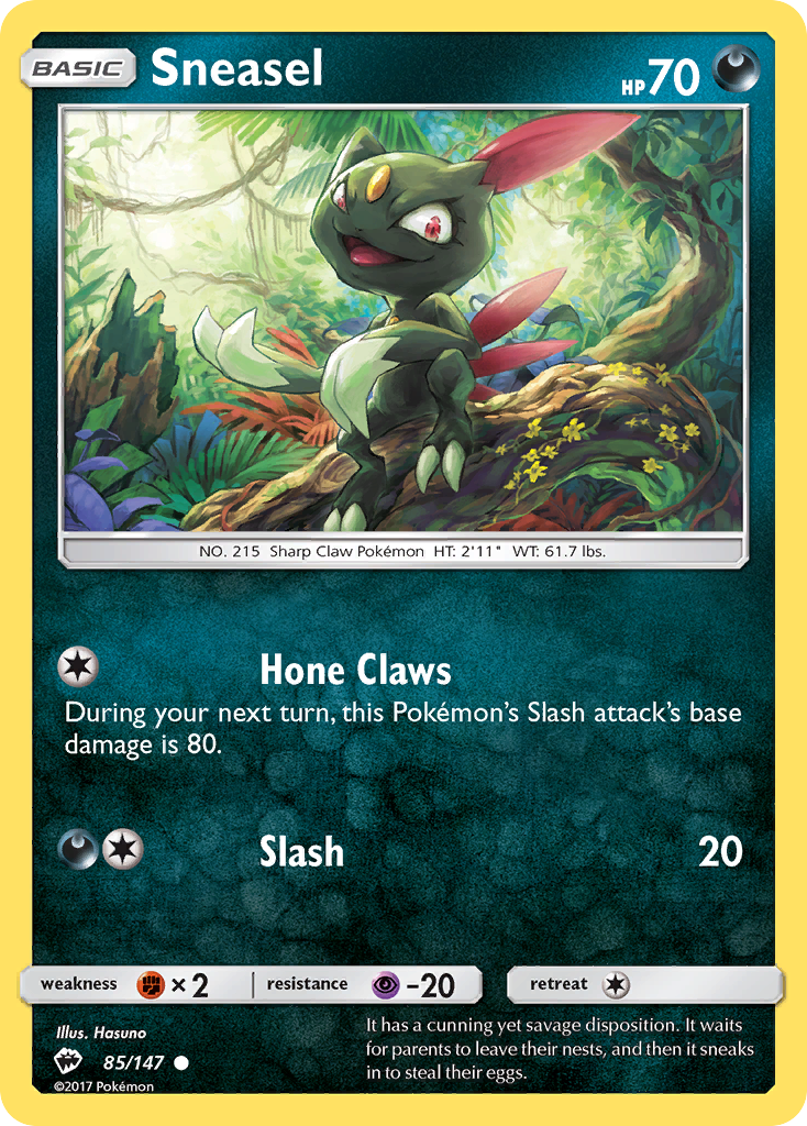 Sneasel (85/147) [Sun & Moon: Burning Shadows] | Dragon's Lair Comics and Fantasy Houston TX