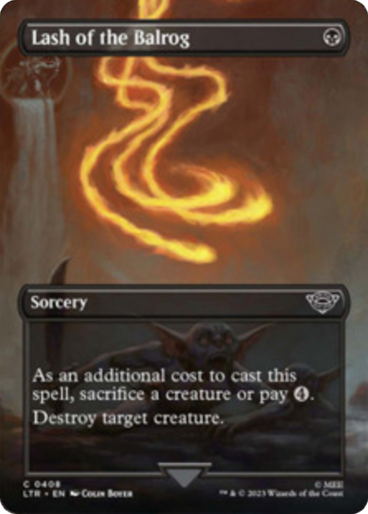 Lash of the Balrog (Borderless Alternate Art) [The Lord of the Rings: Tales of Middle-Earth] | Dragon's Lair Comics and Fantasy Houston TX