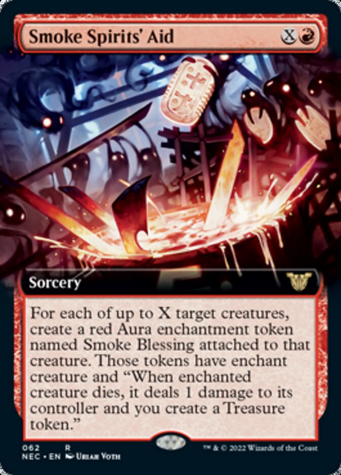 Smoke Spirits' Aid (Extended Art) [Kamigawa: Neon Dynasty Commander] | Dragon's Lair Comics and Fantasy Houston TX
