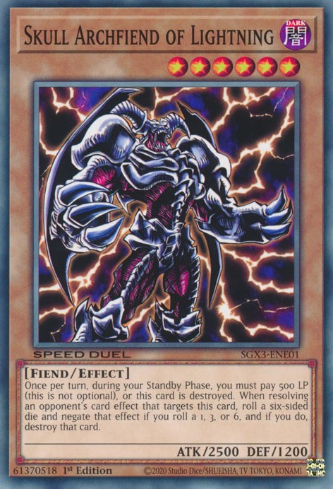 Skull Archfiend of Lightning [SGX3-ENE01] Common | Dragon's Lair Comics and Fantasy Houston TX