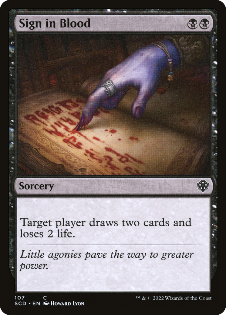 Sign in Blood [Starter Commander Decks] | Dragon's Lair Comics and Fantasy Houston TX