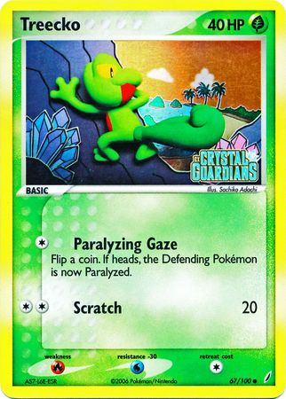 Treecko (67/100) (Stamped) [EX: Crystal Guardians] | Dragon's Lair Comics and Fantasy Houston TX
