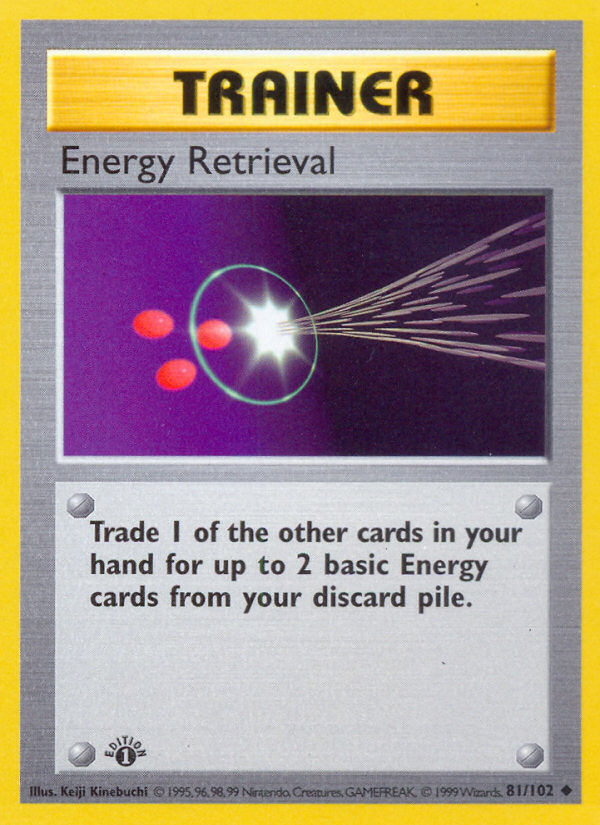 Energy Retrieval (81/102) (Shadowless) [Base Set 1st Edition] | Dragon's Lair Comics and Fantasy Houston TX