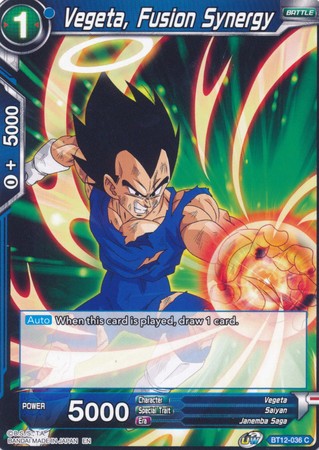 Vegeta, Fusion Synergy (BT12-036) [Vicious Rejuvenation] | Dragon's Lair Comics and Fantasy Houston TX