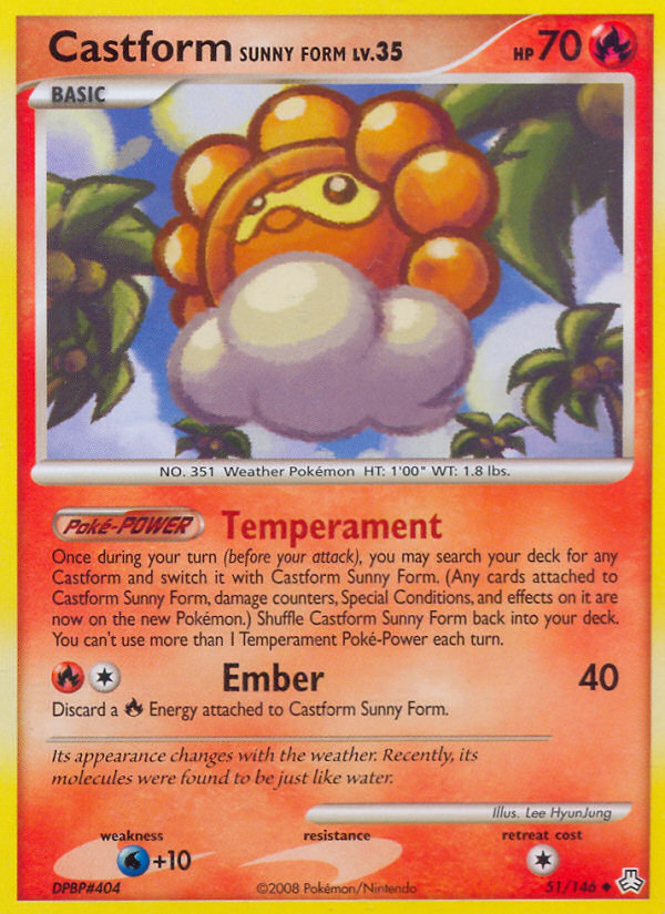 Castform Sunny Form (51/146) [Diamond & Pearl: Legends Awakened] | Dragon's Lair Comics and Fantasy Houston TX