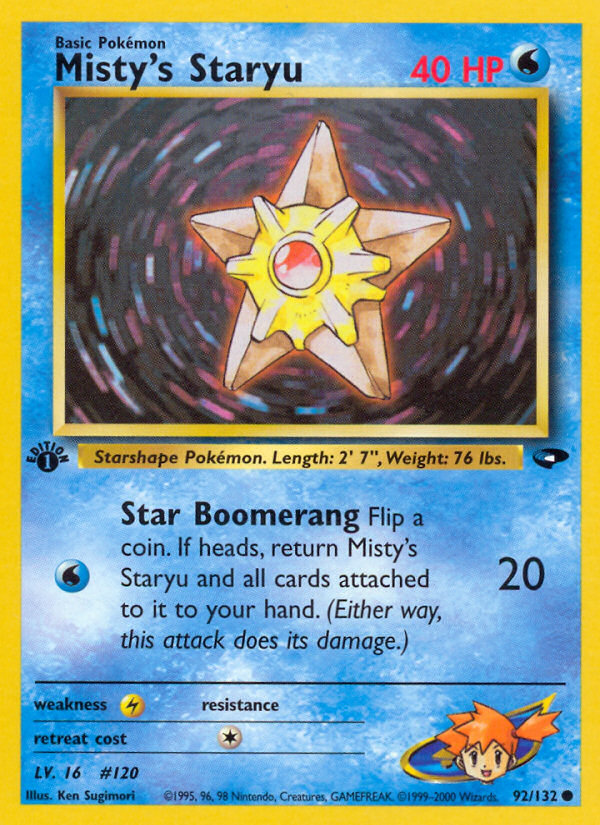 Misty's Staryu (92/132) [Gym Challenge 1st Edition] | Dragon's Lair Comics and Fantasy Houston TX