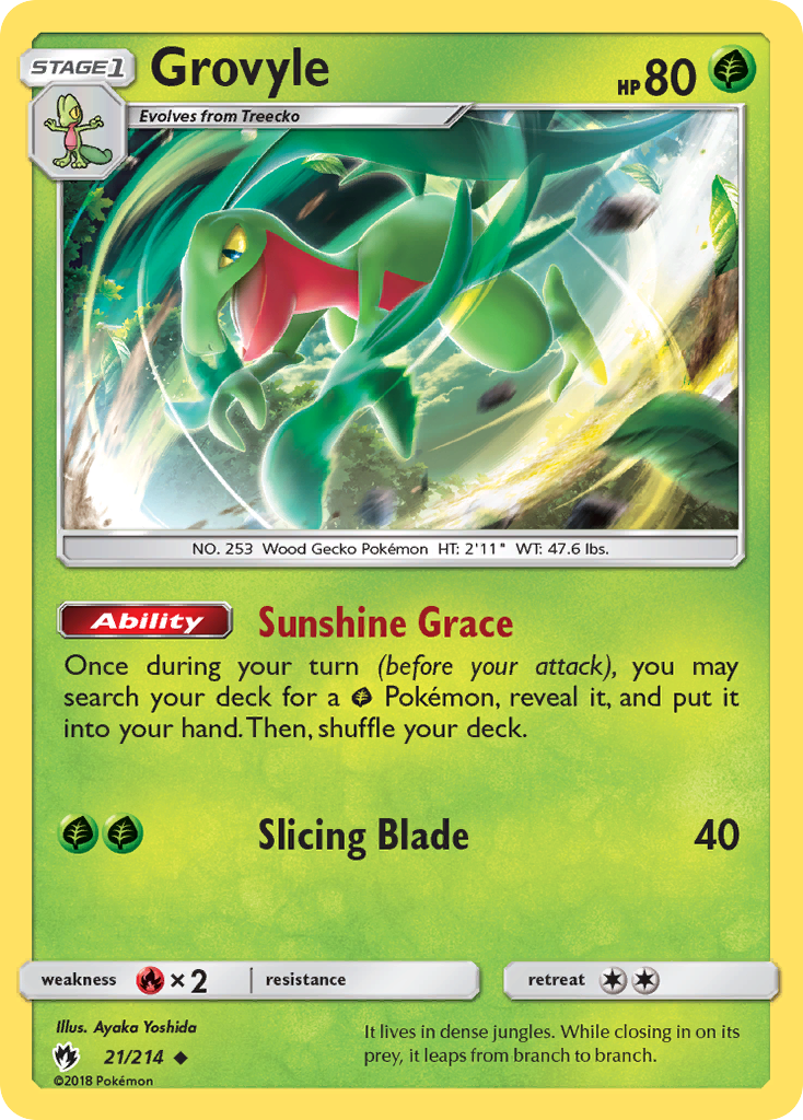 Grovyle (21/214) [Sun & Moon: Lost Thunder] | Dragon's Lair Comics and Fantasy Houston TX
