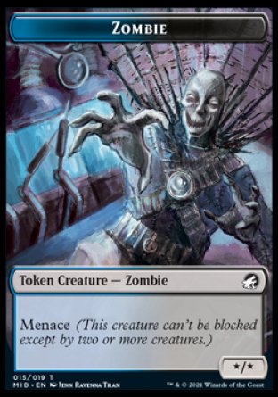 Clue // Zombie (015) Double-Sided Token [Innistrad: Midnight Hunt Tokens] | Dragon's Lair Comics and Fantasy Houston TX
