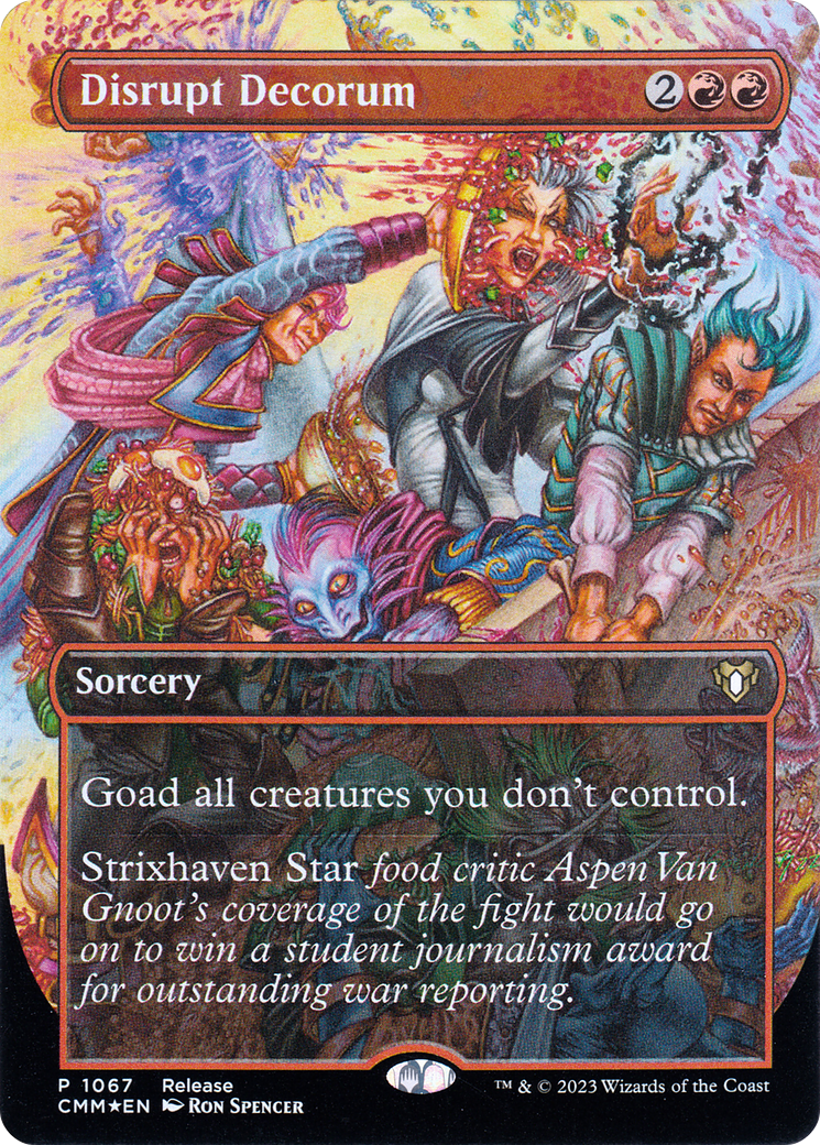 Disrupt Decorum (Borderless Alternate Art) [Commander Masters] | Dragon's Lair Comics and Fantasy Houston TX