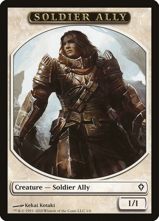 Soldier Ally Token [Worldwake Tokens] | Dragon's Lair Comics and Fantasy Houston TX
