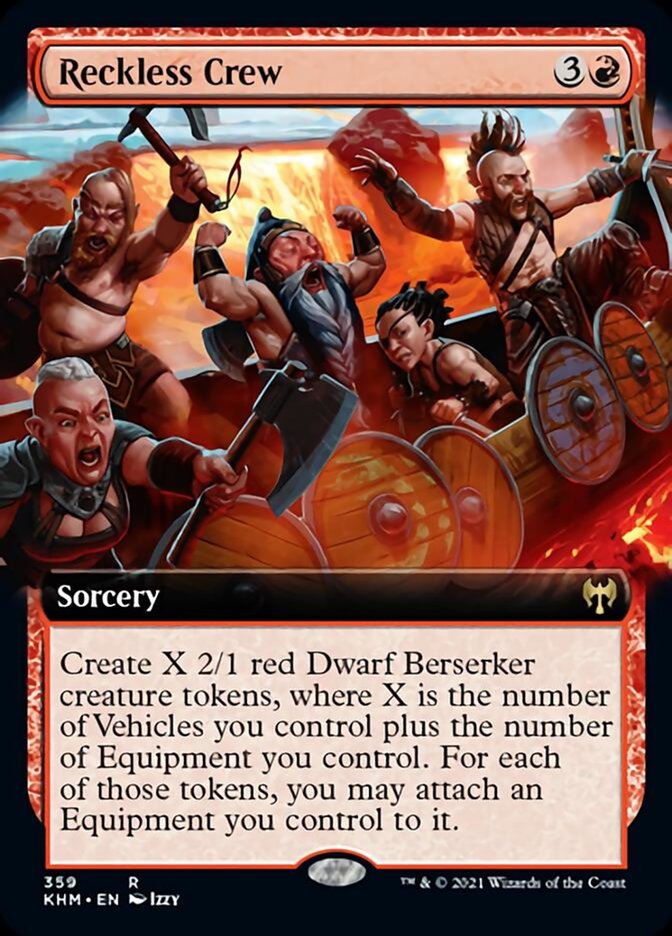 Reckless Crew (Extended Art) [Kaldheim] | Dragon's Lair Comics and Fantasy Houston TX