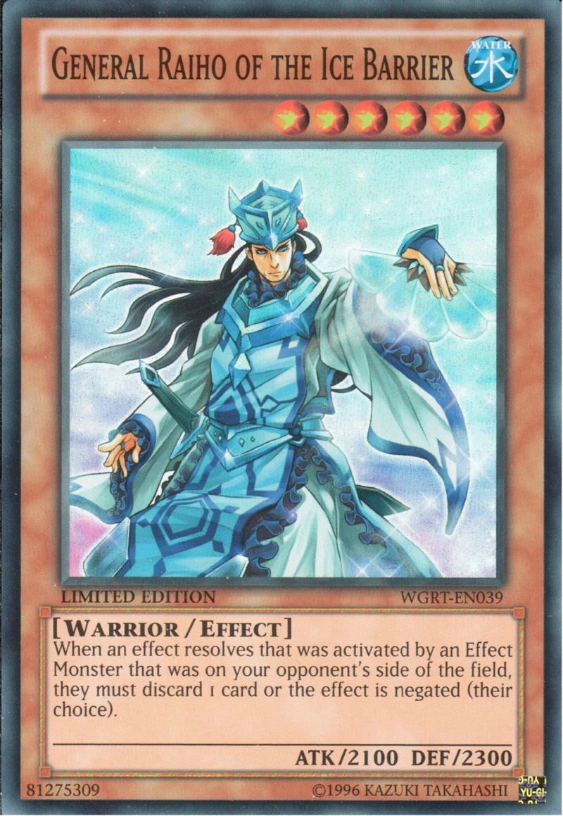 General Raiho of the Ice Barrier [WGRT-EN039] Super Rare | Dragon's Lair Comics and Fantasy Houston TX
