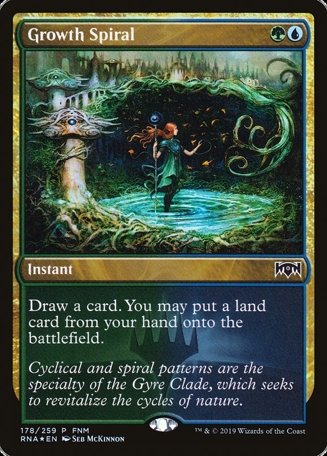 Growth Spiral (FNM) [Ravnica Allegiance Promos] | Dragon's Lair Comics and Fantasy Houston TX