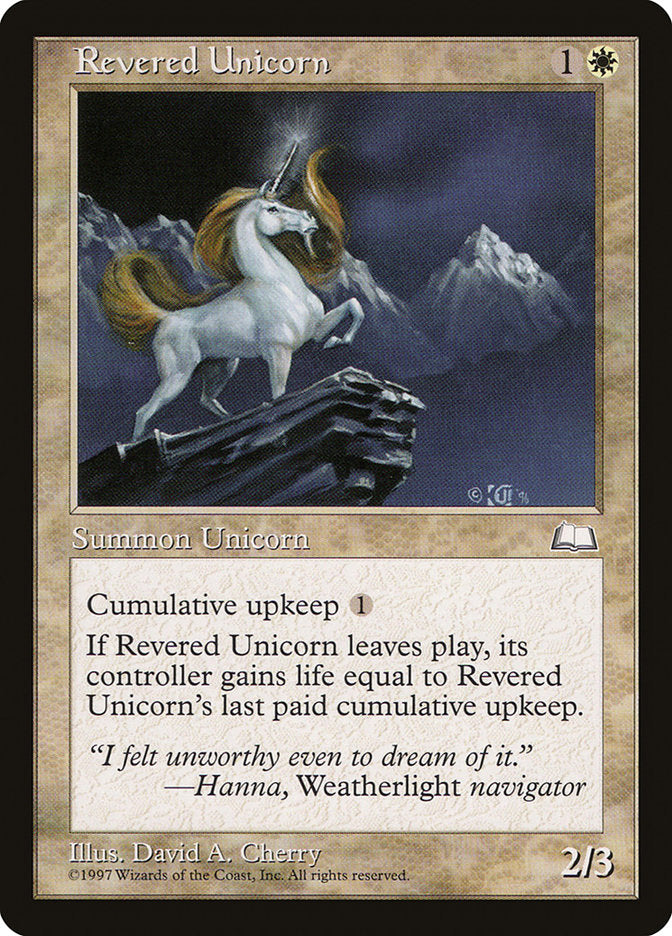 Revered Unicorn [Weatherlight] | Dragon's Lair Comics and Fantasy Houston TX