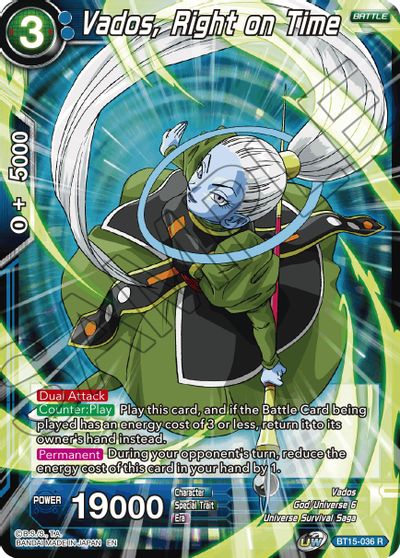 Vados, Right on Time (BT15-036) [Saiyan Showdown] | Dragon's Lair Comics and Fantasy Houston TX