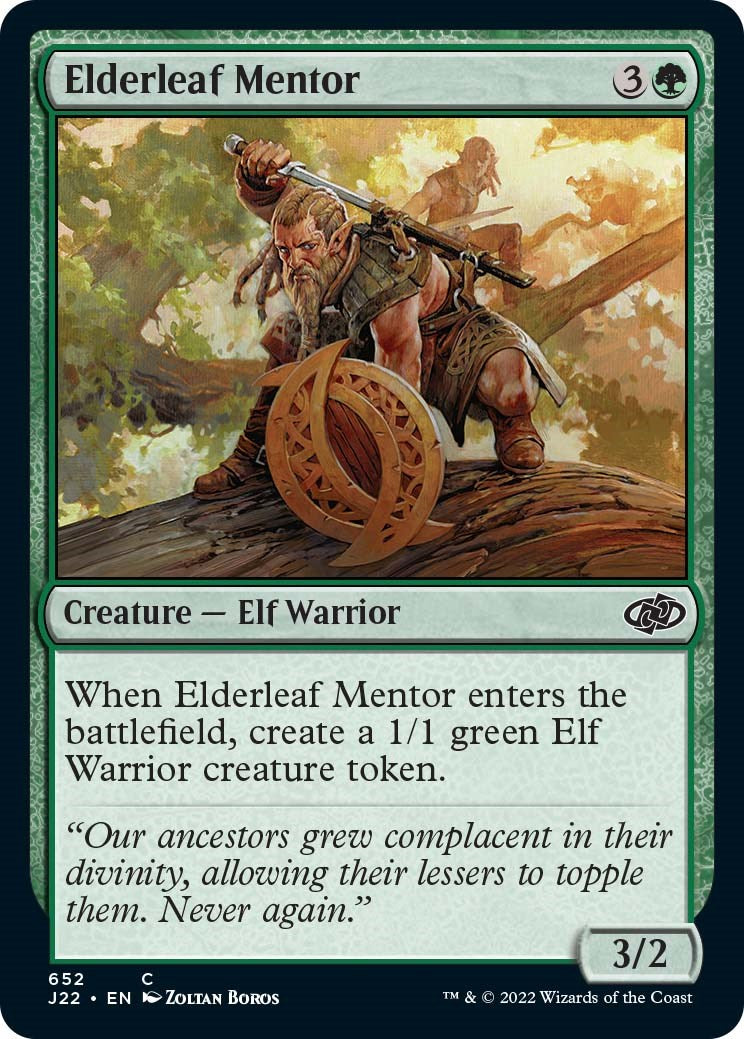 Elderleaf Mentor [Jumpstart 2022] | Dragon's Lair Comics and Fantasy Houston TX