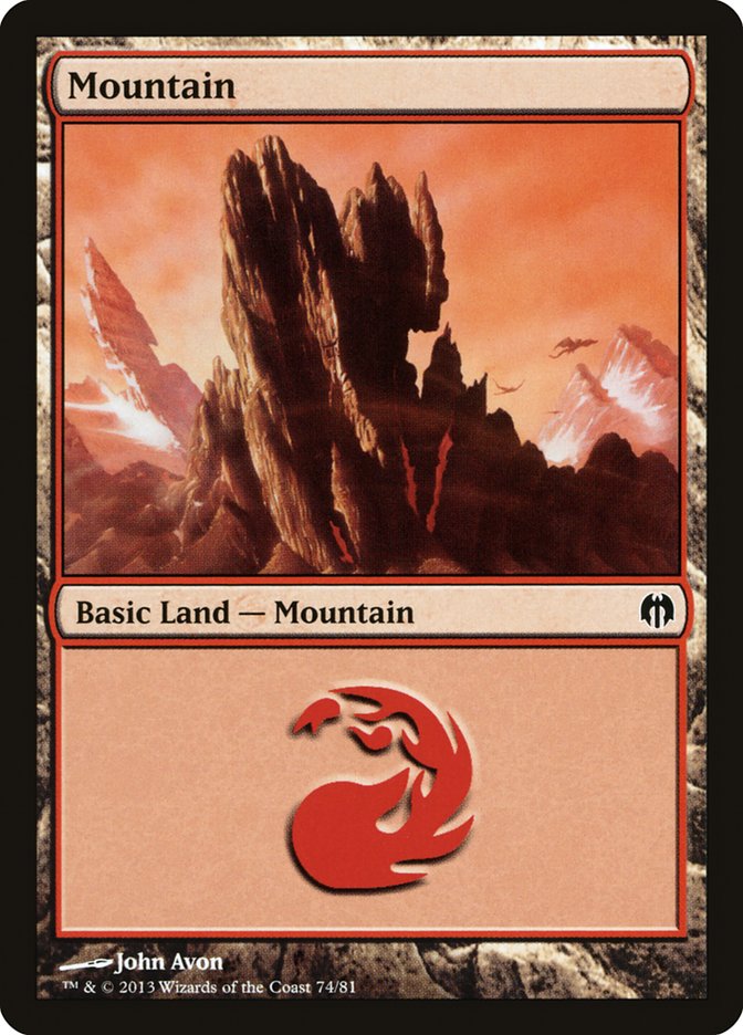 Mountain (74) [Duel Decks: Heroes vs. Monsters] | Dragon's Lair Comics and Fantasy Houston TX