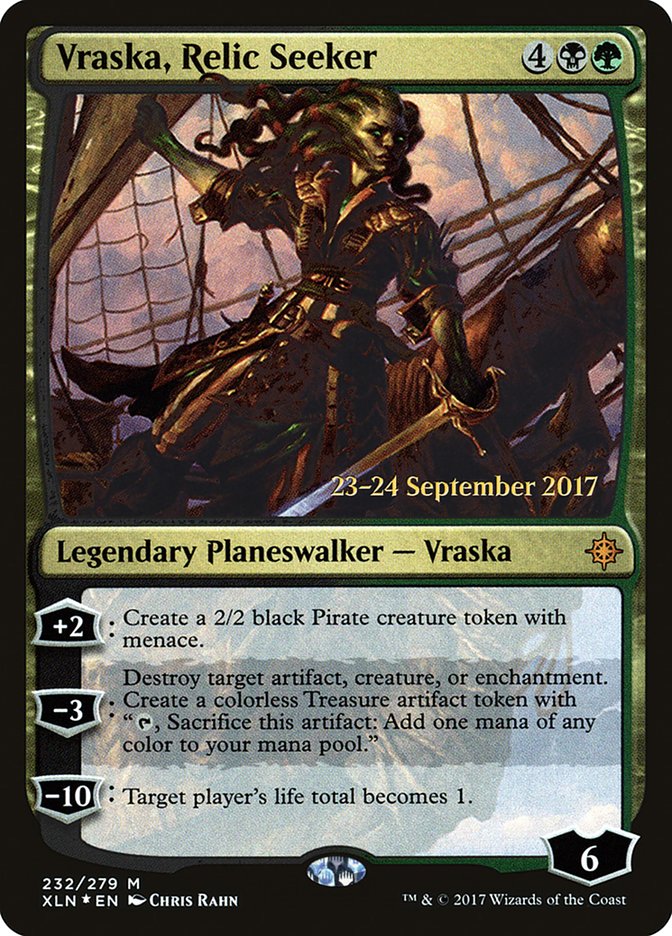 Vraska, Relic Seeker [Ixalan Prerelease Promos] | Dragon's Lair Comics and Fantasy Houston TX