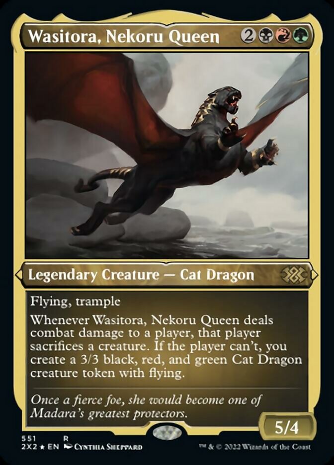 Wasitora, Nekoru Queen (Foil Etched) [Double Masters 2022] | Dragon's Lair Comics and Fantasy Houston TX