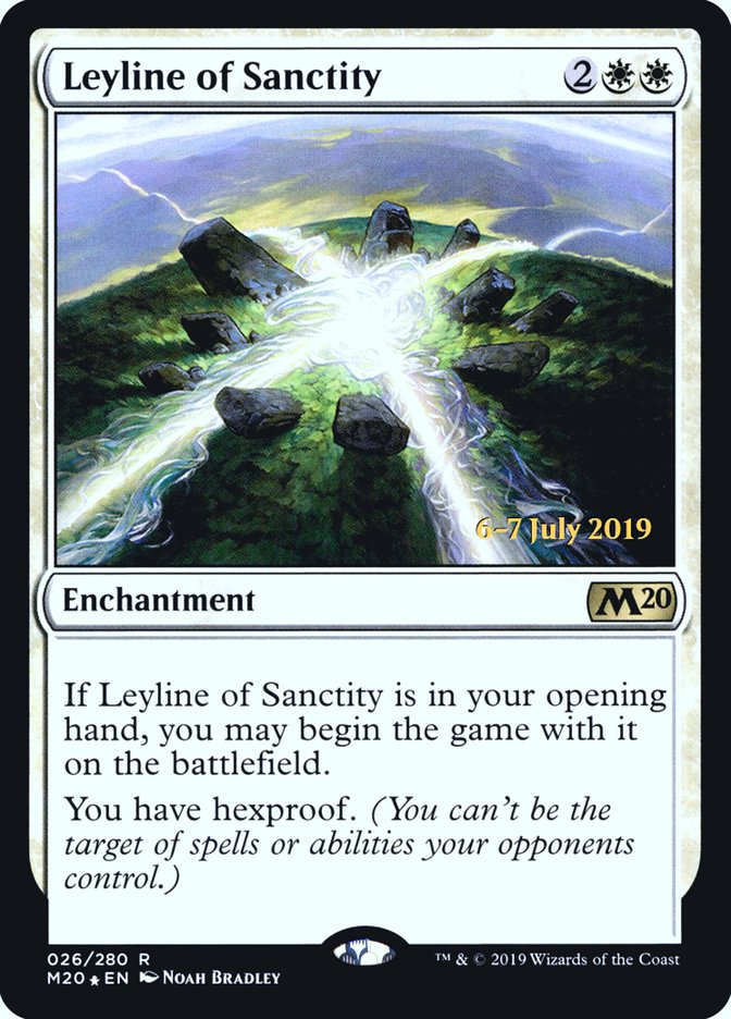 Leyline of Sanctity [Core Set 2020 Prerelease Promos] | Dragon's Lair Comics and Fantasy Houston TX