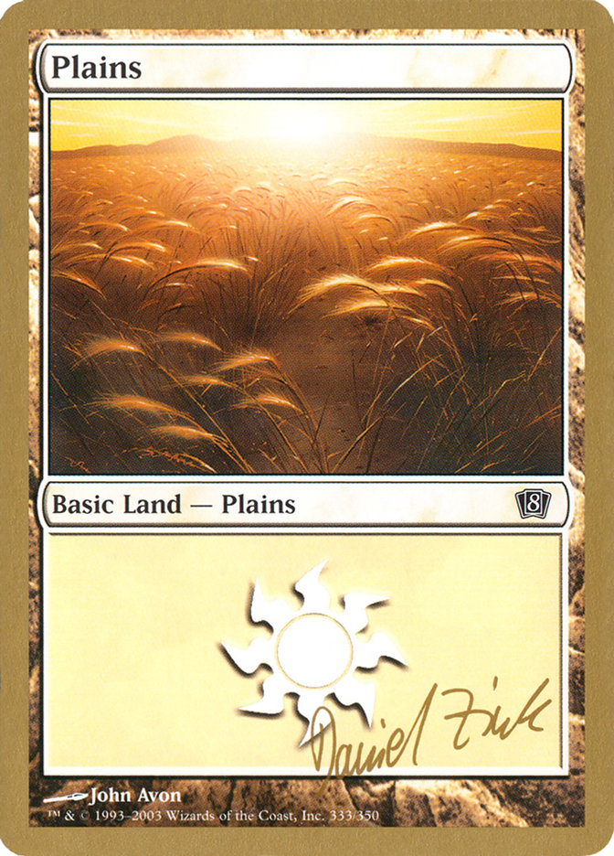Plains (dz333) (Daniel Zink) [World Championship Decks 2003] | Dragon's Lair Comics and Fantasy Houston TX