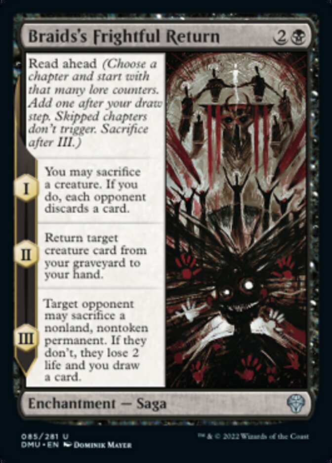 Braids's Frightful Return [Dominaria United] | Dragon's Lair Comics and Fantasy Houston TX