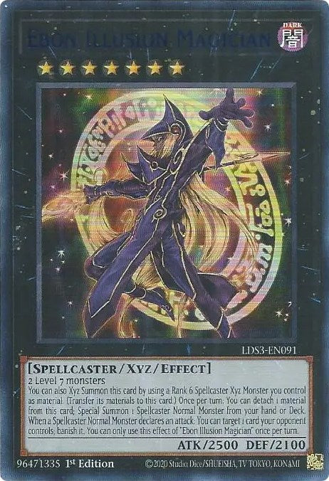 Ebon Illusion Magician (Blue) [LDS3-EN091] Ultra Rare | Dragon's Lair Comics and Fantasy Houston TX