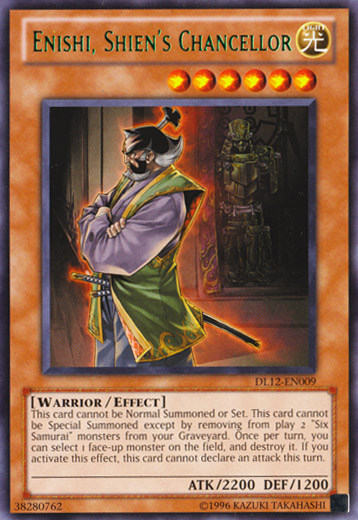 Enishi, Shien's Chancellor (Green) [DL12-EN009] Rare | Dragon's Lair Comics and Fantasy Houston TX