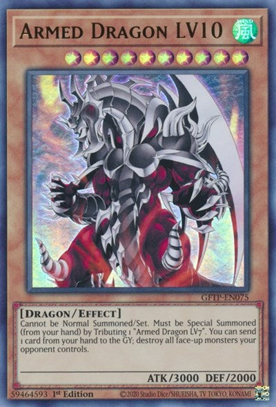 Armed Dragon LV10 [GFTP-EN075] Ultra Rare | Dragon's Lair Comics and Fantasy Houston TX