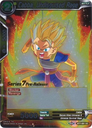 Cabba, Undisguised Rage (BT7-081_PR) [Assault of the Saiyans Prerelease Promos] | Dragon's Lair Comics and Fantasy Houston TX
