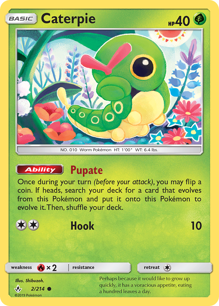 Caterpie (2/214) [Sun & Moon: Unbroken Bonds] | Dragon's Lair Comics and Fantasy Houston TX