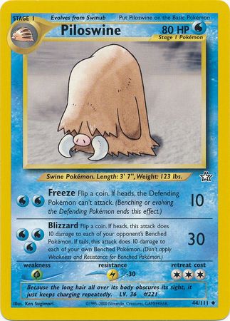 Piloswine (44/111) [Neo Genesis Unlimited] | Dragon's Lair Comics and Fantasy Houston TX