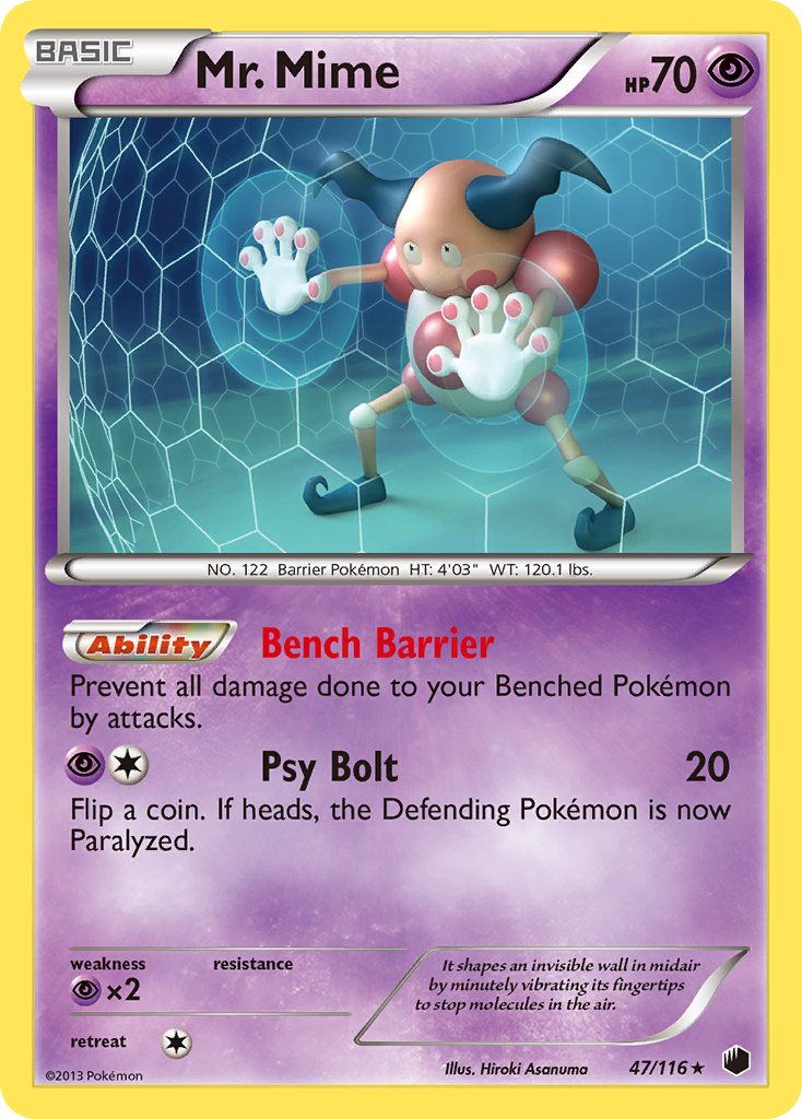 Mr. Mime (47/116) [Black & White: Plasma Freeze] | Dragon's Lair Comics and Fantasy Houston TX