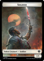 Soldier // Elephant Double-Sided Token [Commander Masters Tokens] | Dragon's Lair Comics and Fantasy Houston TX