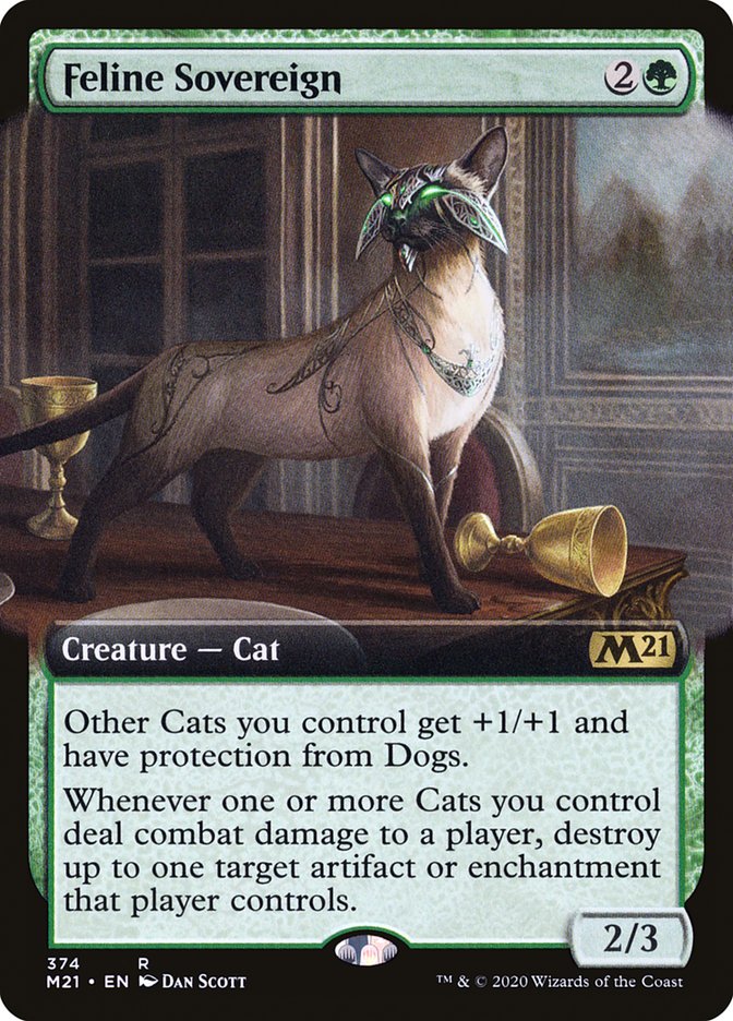 Feline Sovereign (Extended Art) [Core Set 2021] | Dragon's Lair Comics and Fantasy Houston TX