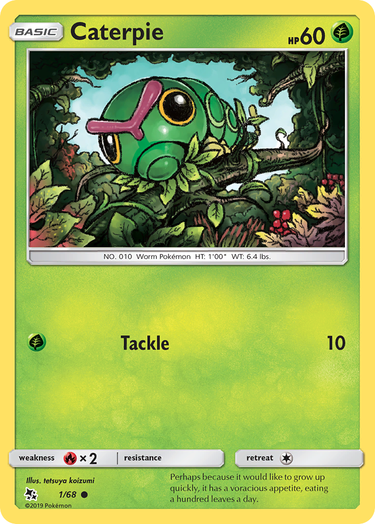 Caterpie (1/68) [Sun & Moon: Hidden Fates] | Dragon's Lair Comics and Fantasy Houston TX