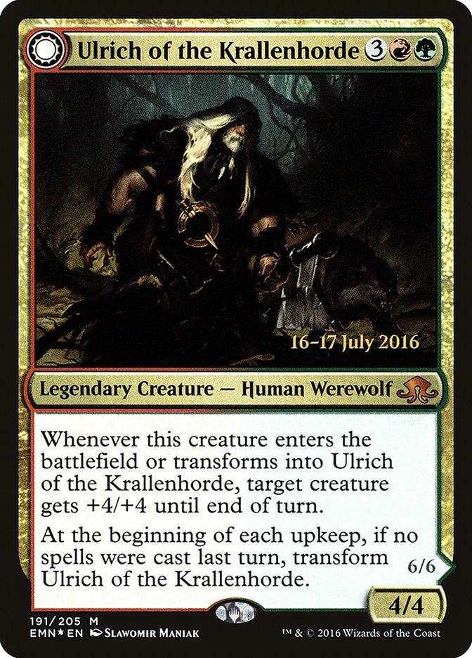 Ulrich of the Krallenhorde // Ulrich, Uncontested Alpha [Eldritch Moon Prerelease Promos] | Dragon's Lair Comics and Fantasy Houston TX