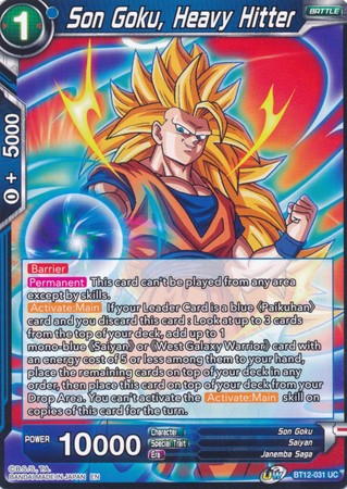 Son Goku, Heavy Hitter (BT12-031) [Vicious Rejuvenation] | Dragon's Lair Comics and Fantasy Houston TX