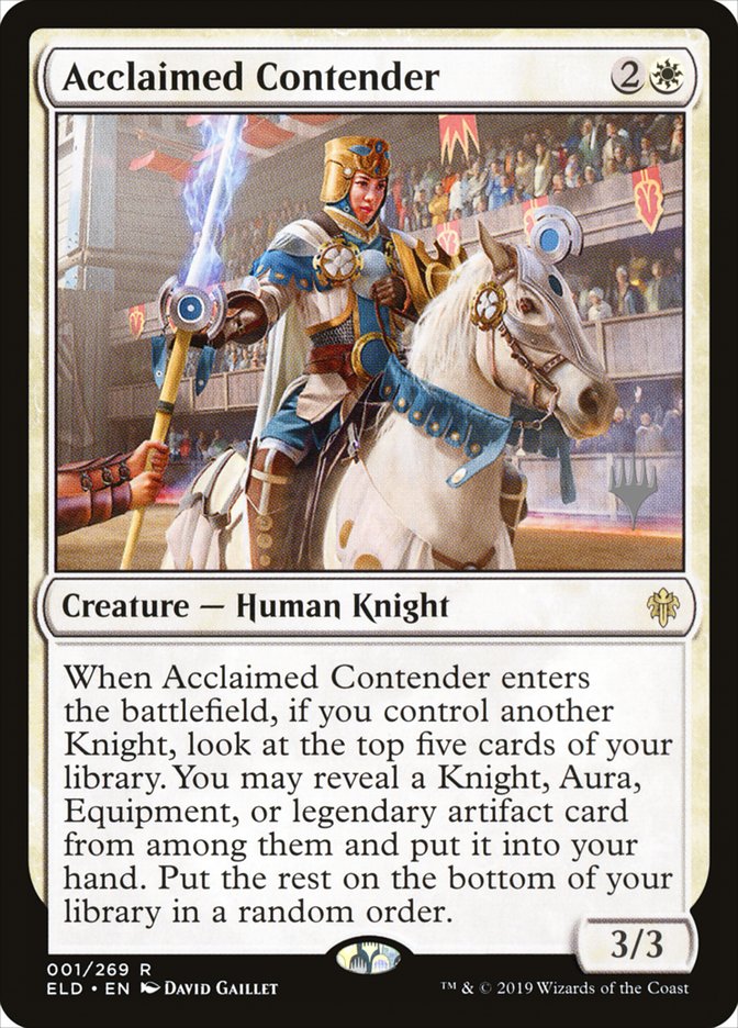 Acclaimed Contender (Promo Pack) [Throne of Eldraine Promos] | Dragon's Lair Comics and Fantasy Houston TX