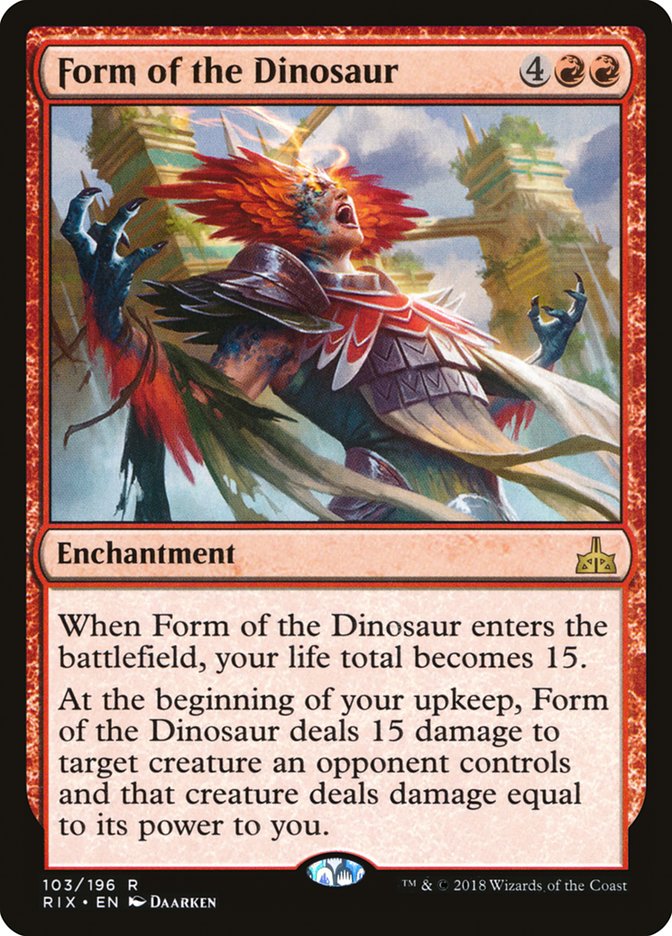 Form of the Dinosaur [Rivals of Ixalan] | Dragon's Lair Comics and Fantasy Houston TX