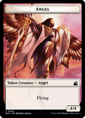 Saproling // Angel (0002) Double-Sided Token [Ravnica Remastered Tokens] | Dragon's Lair Comics and Fantasy Houston TX