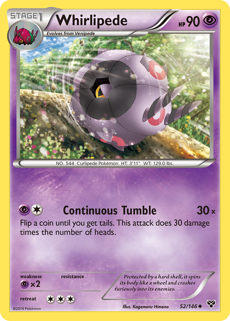 Whirlipede (52/146) [XY: Base Set] | Dragon's Lair Comics and Fantasy Houston TX