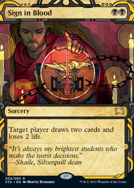 Sign in Blood (Foil Etched) [Strixhaven: School of Mages Mystical Archive] | Dragon's Lair Comics and Fantasy Houston TX