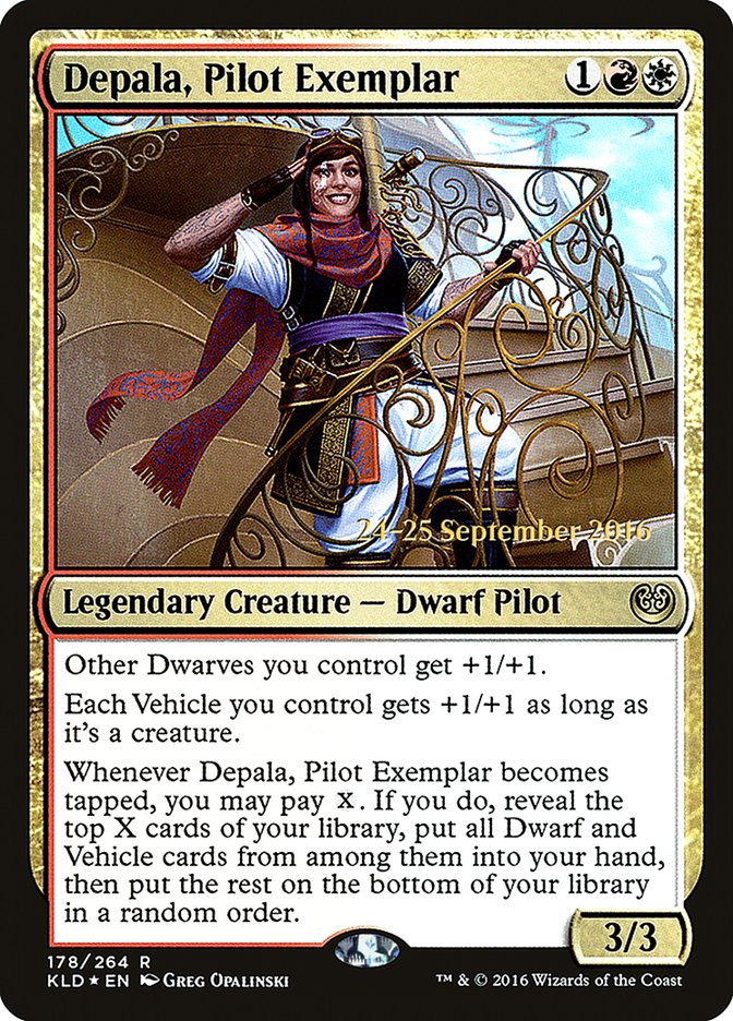 Depala, Pilot Exemplar [Kaladesh Prerelease Promos] | Dragon's Lair Comics and Fantasy Houston TX